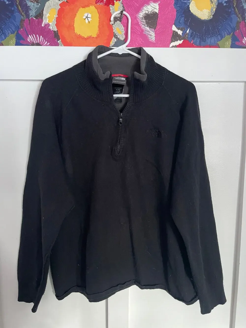 Vintage North Face mens xl wool blend quarter zip